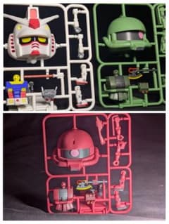 ガンプラくん ザクプラくん シャアザク 塗装済 ガンプラ ガンダム ザクⅡ
