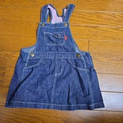 ミキハウス デニムオーバーオールワンピース Lのサムネイル