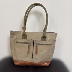 勲*田様 PORTER ポーター キャンバス×レザー ベージュ トートバッグのサムネイル