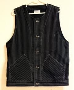 Schott ヒッコリーベスト ブラック Lサイズのサムネイル