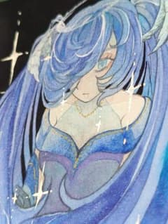 T*E様 オリジナル手描きイラスト　原画　水彩画　アナログイラストのサムネイル