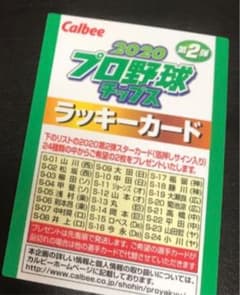 2020 プロ野球チップス ラッキーカードのサムネイル