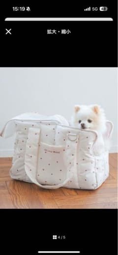 ドット柄ペットキャリーバッグ 小型犬用のサムネイル