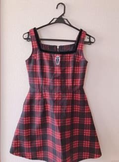 【美品】ヘルキャットパンクス 赤チェック ワンピース【大幅値下げ中】のサムネイル