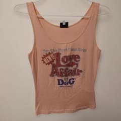 イタリア製 D&G Love Affair タンクトップ XS ピンク - メルカリ