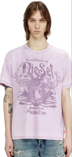 DIESEL ロゴプリント Tシャツ パープルのサムネイル