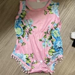インポート　ロンパース　花柄のサムネイル