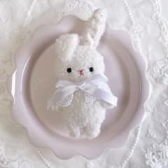 ふわふわ立ち耳うさぎ ぬいぐるみ ハンドメイド - メルカリ