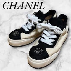【正規】美品 CHANEL シャネル スニーカー ココマーク バイカラー 36のサムネイル