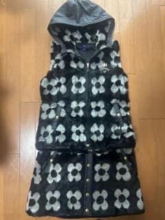 美品 Callaway ボアベスト&スカート フード付き セットアップ LL