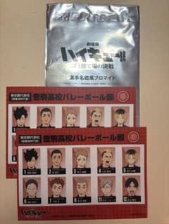 Thumbnail of ハイキュー映画特典　劇場版ハイキュー!! 選手名鑑風ブロマイド 音駒高校