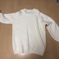 メンズ クルーネックニット アイボリーのサムネイル