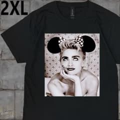 마돈나 Madonna 이상한 얼굴 반소매 티셔츠 블랙 2 XL 사이즈