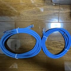 LANケーブル CAT6 CAT5e ブルー 2本セットのサムネイル