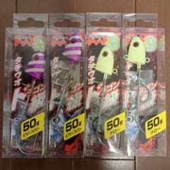 タチウオテンヤ　パープルゼブラ　グロー　4個セットのサムネイル