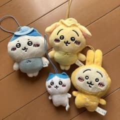 치이카와 꿀벌 토끼 봉제인형 마스코트 4점 세트