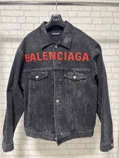 専用　BALENCIAGA ロゴ刺繍デニムジャケットのサムネイル