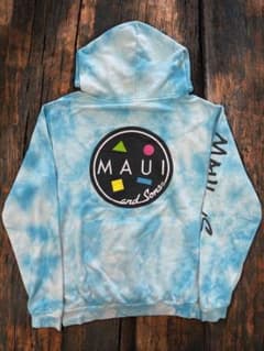 【R147】MAUI and Sons タイダイ パーカー 両面 袖プリント Mのサムネイル
