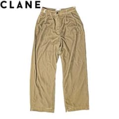 新品 CLANE X 田中みな実 ベージュ ベロア ワイドパンツ