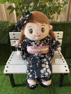おしゃべりみーちゃん　浴衣４点セット(帯留めなど付き)のサムネイル