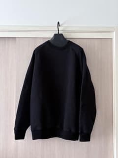 【COMOLI】25SSコットン裏毛クルーネック BLACKサイズ4のサムネイル