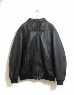 Vintage オールレザー ボンバージャケット 牛革 短丈 裏地総柄 大きいL レザーヴィンテージボンバージャケット 牛革 Lサイズ 裏地総柄 - メルカリ