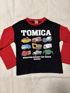 トミカ 長袖カットソー 働く車 ブラック レッド 120のサムネイル