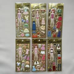 【新品】きせかえシール　ガールズコレクション６枚セットのサムネイル