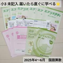 【未記入・裁断済】エブリスタディ 小3 12冊セット 未記入】小学3年生 Z会 国語 算数 エブリスタディ 2025年4月～6月