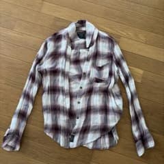Abercrombie & Fitch 赤と白のチェック柄シャツ Sのサムネイル