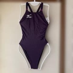 Mizuno 競泳水着　マイティライン　ハイカット高　パープル 未使用タグ箱付 Mizuno 競泳水着 マイティライン ハイカット高 パープル 未使用タグ箱