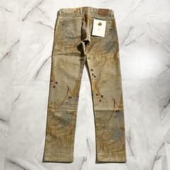 A19271 未使用 PT05 スーパースリムフラワープリントデニムパンツW32 