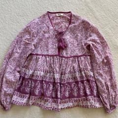 美品】RHC Ron Herman エスニックプリント ブラウス タッセル - メルカリ