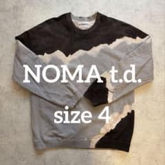 NOMA t.d. スウェットクルーネック グレー/ブラック サイズ4 タイダイ 