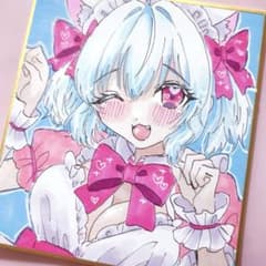 手描きイラスト オリジナル 猫メイド 猫耳 女の子 量産型 原画 - メルカリ