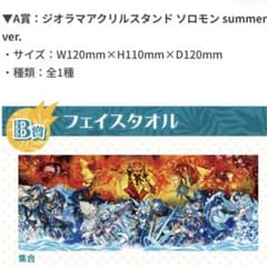 モンスターストライク B賞 フェイスタオル
