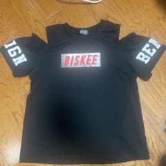 BISKEE 肩出し 半袖Tシャツ ブラック 150のサムネイル