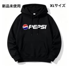 PEPSI 파커 블랙 음료 후드 스트리트 후드 XL