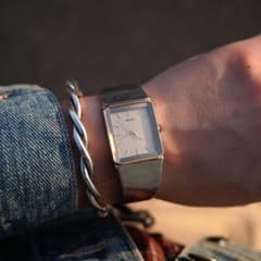 80s Vintage Seiko タンク レクタンレギュラー グレー砂目文字盤