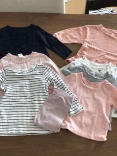 プティマイン　H&M カットソー  女の子　70 80 90のサムネイル