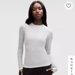 未使用　ルルレモン　ワッフルニット クルーネック ベースレイヤー　XXS 未使用 ルルレモン ワッフルニット クルーネック ベースレイヤー XXS