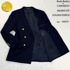 極美品 ブルックスブラザーズ カノニコ REGENT ダブル 紺ブレ 金ボタン 
