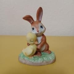 昭和レトロ うさぎ アヒル 置物 フィギュア 陶器製 - メルカリ