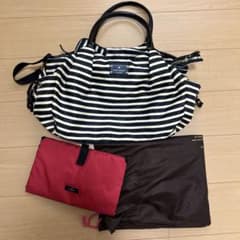 最終値下げ kate spade ストライプ マザーズバッグ 旅行バッグのサムネイル