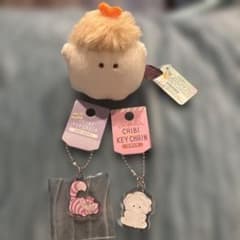 ちびキーホルダー　かきたろ　チェシャ猫　ディズニー　オバケーヌ ぬいぐるみのサムネイル
