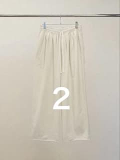 ANCELLM DRAPE WIDE EASY CUT SLACKS WHITEのサムネイル