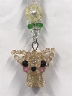 ハンドメイド ☆ブラウンチワワちゃん☆ビーズストラップのサムネイル