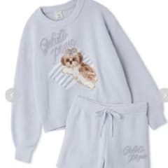 ジェラピケ　シーズー　上下セット　ブルー　ルームウェア