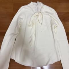 SHEIN ホワイト ボウタイ ニット 長袖のサムネイル