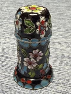 七宝焼 爪楊枝入れ 花柄 小物入れのサムネイル